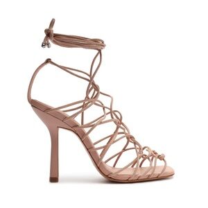 NWOT | SCHUTZ | Heyde Lace Up Heels / Sandals | Honey Beige | Size 7.5